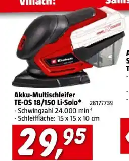 Bauhaus Akku-multischleifer te-os 18/150 li-solo Angebot