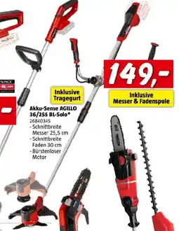 Bauhaus Einhell Power X-Change 18V Akku-Motorsense 36/255 BL-SOLO Angebot