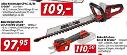 Bauhaus Einhell Power X-Change 18V Akku-Heckenschere GE-CH 18/60 Li-Solo Angebot
