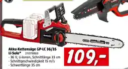 Bauhaus Einhell Professional Akku-Kettensäge GP-LC 36/35 Li-Solo Angebot