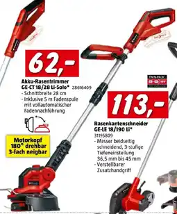 Bauhaus Akku-Rasentrimmer GE-CT 18/28 Li-Solo Angebot