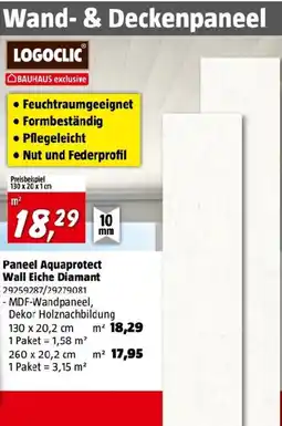Bauhaus Paneel aquaprotect wall eiche diamant Angebot