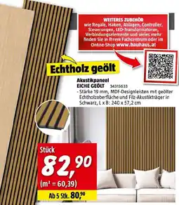 Bauhaus Akustikpaneel eiche geölt Angebot