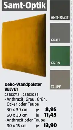 Bauhaus Deko wandpolster velvet Angebot