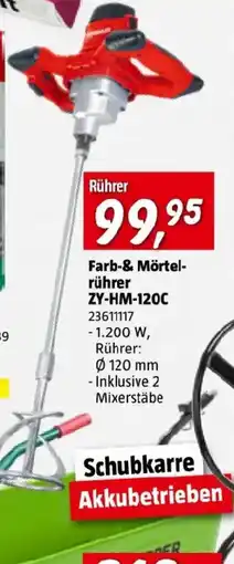 Bauhaus Farb-& mörtel- rührer zy-hm-120c Angebot