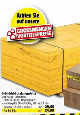 Bauhaus 3-Schicht-Schaltafel Angebot