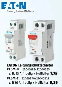 Bauhaus Eaton leitungsschutzschalter plsm-b Angebot