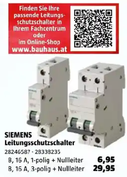 Bauhaus Siemens Leitungsschutzschalter Angebot