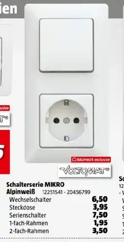 Bauhaus Schalterserie mikro alpinweib Angebot