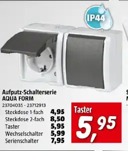Bauhaus Aufputz schalterserie aqua form Angebot