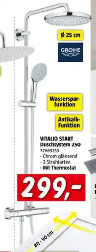 Bauhaus Vitalio start duschsystem 250 Angebot