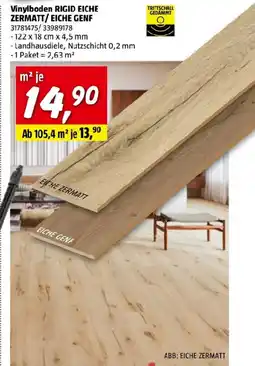 Bauhaus Vinylboden rigid eiche zermatt/eiche genf Angebot