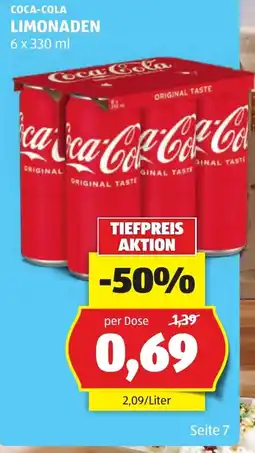 Hofer Coca-Cola Limonaden Angebot