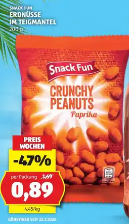 Hofer Snack Fun Crunchy Peanuts Paprika Angebot