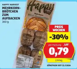 Hofer Happy Harvest Mehrkorn-Brötchen zum Aufbacken Angebot