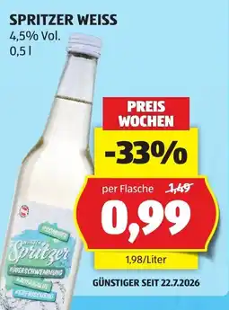 Hofer Spritzer Weiss Angebot