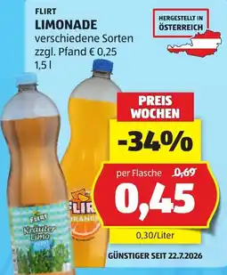 Hofer Flirt Limonade Angebot