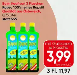 Spar Rapso 100% reines Rapsöl Angebot