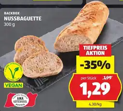 Hofer Backbox Nussbaguette Angebot
