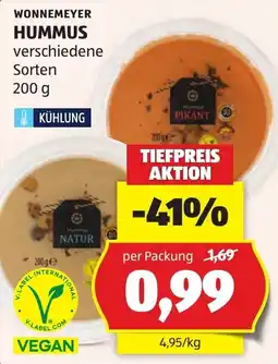 Hofer Wonnemeyer Hummus Angebot