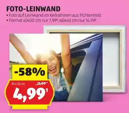 Hofer Foto-Leinwand Angebot