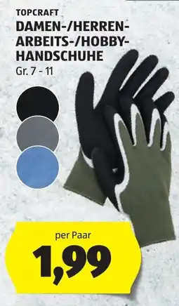 Hofer Topcraft Damen-/Herren-Arbeits-/Hobby-Handschuhe Angebot