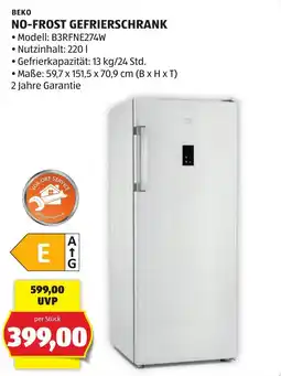 Hofer Beko No-Frost Gefrierschrank Angebot