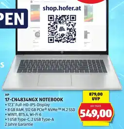 Hofer HP 17-CN4834NGX Notebook Angebot