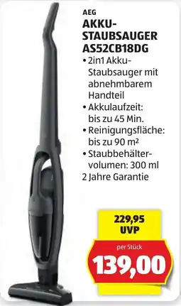Hofer AEG Akku-Staubsauger AS52CB18DG Angebot