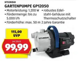 Hofer Hyundai Gartenpumpe GP12050 Angebot