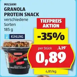 Hofer Milsani Granola Protein Snack Angebot