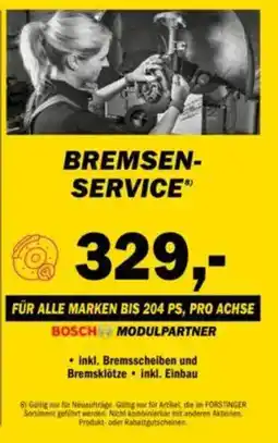 Forstinger Bremsen-Service Angebot