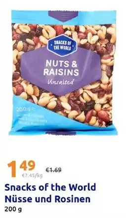 Action Snacks of the World Nüsse und Rosinen Angebot