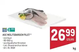Metro ASC WOLFSBARSCH FILET Angebot