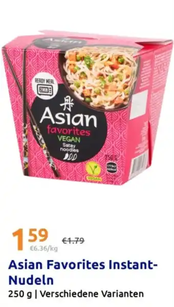 Action Asian favorites instant nudeln Angebot