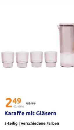 Action Karaffe mit gläsern Angebot