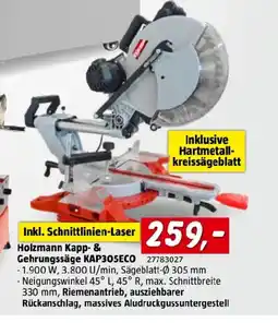 Bauhaus Holzmann Kapp- & Gehrungssäge KAP305ECO Angebot