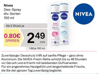 Bipa Nivea deo-spray Angebot