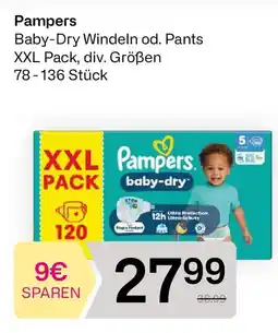 Bipa Pampers baby-dry windeln od. pants Angebot
