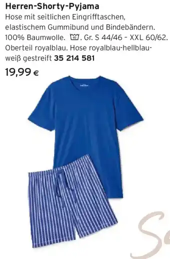 Tchibo Eduscho Herren-Shorty-Pyjama Angebot