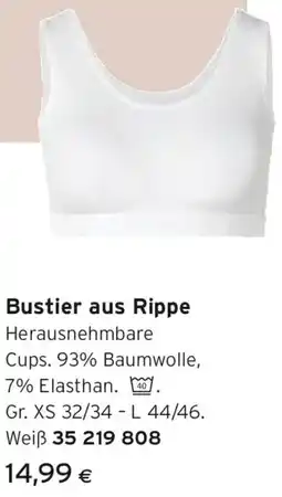 Tchibo Eduscho Bustier aus Rippe Angebot