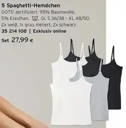 Tchibo Eduscho 5 Spaghetti-Hemdchen Angebot
