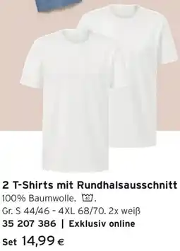 Tchibo Eduscho 2 T-Shirts mit Rundhalsausschnitt Angebot