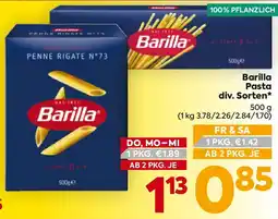 Billa Barilla Pasta Angebot