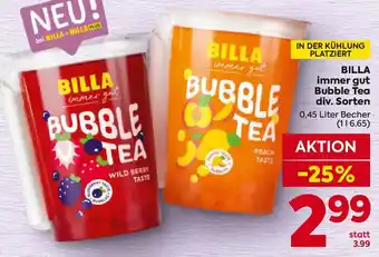 Billa Billa immer gut bubble tea Angebot
