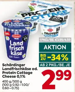Billa Schärdinger Landfrischkäse od. Protein Cottage Cheese 0,1% Angebot