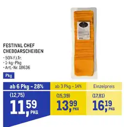 Metro Festival Chef Cheddarscheiben Angebot