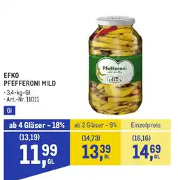 Metro EfkO Pfefferoni Mild Angebot
