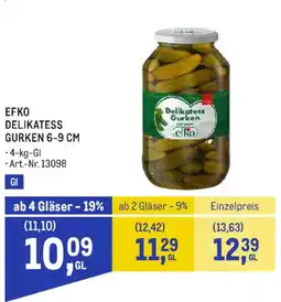 Metro EfkO Delikatess Gurken Angebot