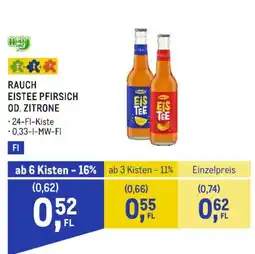 Metro Rauch Eistee Pfirsich od. Zitrone Angebot